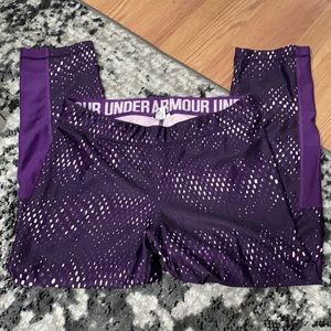 Under Armour Purple Pattern Compression Leggings